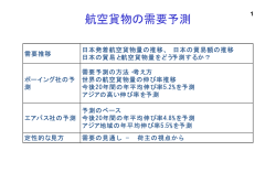 航空貨物の需要予測