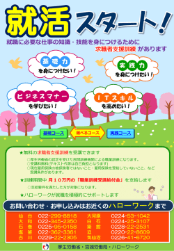 就職に必要な仕事の知識・技能を身につけるために が