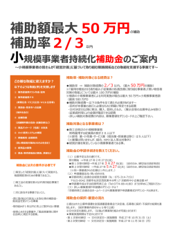 補助額最大 50 万円 補助率2/3以内