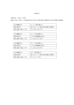 複合機の賃貸借及び保守等業務（経理課）