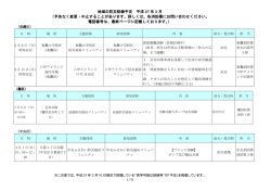 変更・中止の場合もあります。詳しくは各消防署にお問い合わせ