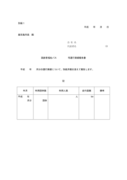 別紙1 平成 年 月 日 鹿児島市長 殿 会 社 名 代表者名 印 高齢者福祉
