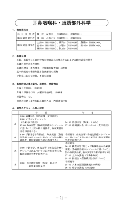 耳鼻咽喉科・頭頸部外科学