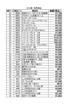 販売商品一覧