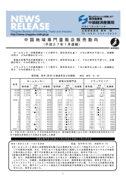 中国 地域専門 量販店販 売動向 - 中国経済産業局