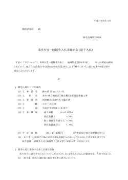 条件付き一般競争入札実施公告（電子入札）