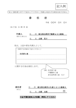 記入例 - 白岡市