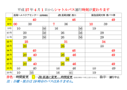 平成 27 年 4 月 1 日からシャトルバス運行時刻が変わります