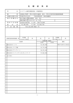 見 積 結 果 表