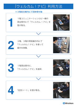 「ウェルカム！ナビ」利用方法