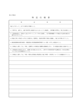 特 記 仕 様 書