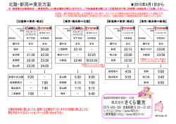北陸 &hArr; 東京 区間 4/1