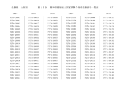 受験地 大阪府 17 第 回 精神保健福祉士国家試験合格者受験番号一覧表