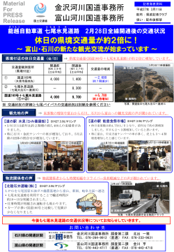 能越自動車道 七尾氷見道路 2月28日全線開通後の交通状況