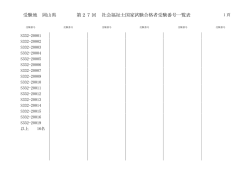 受験地 岡山県 27 第 回 社会福祉士国家試験合格者受験番号一覧表