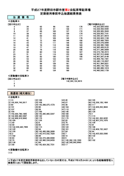 平成27年度野田市駅市営第2自転車等駐車場結果表 （PDF 71.3KB）