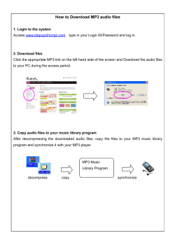 How to MP3 audio files