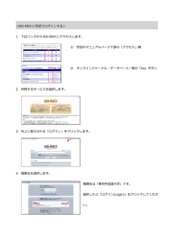 ＜NII-REO に学認でログインする＞ 1. 下記リンクから