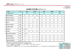 北米西岸（PNW）輸入スケジュール;pdf
