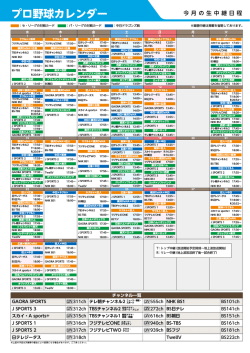 プロ野球放送スケジュール（2015年4月）