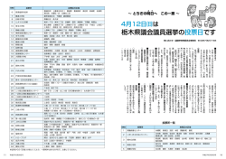 栃木県議会議員選挙の投票日です