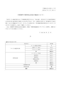 卒業要件の修得見込状況の確認について