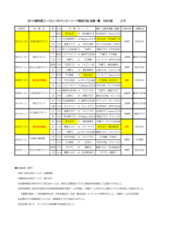 2015愛知県ユース(U-15)サッカーリーグ競技日程 会場一覧