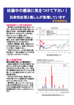 妊娠中の感染に気をつけて下さい！