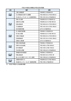 ※…平成27年度からの会場（新規） 平成27年度狂犬病集合予防注射