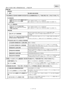 藤沢市道路台帳GIS整備業務委託 評価基準 別添2