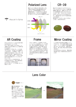CR-39 Polarized Lens Lens Color AR Coating Mirror