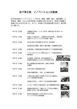 松下幸之助 イノベーションの軌跡