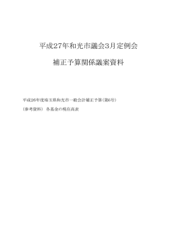 補正予算資料