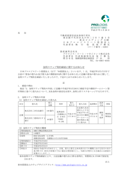 金利スワップ契約締結に関するお知らせ