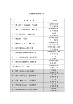 協定締結事業所一覧（PDF：61KB）