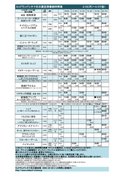 ミッドランドシネマ名古屋空港番組時間表 3/28(土);pdf