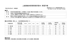 上越東維持管理事務所管内 降雪予報;pdf