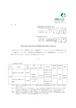 資金の借入れ及び借入金の期限前弁済に関するお知らせ