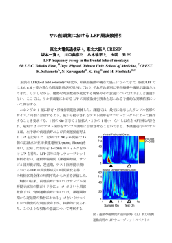 サル前頭葉における LFP 周波数掃引
