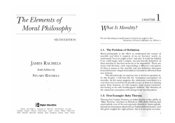 Elements of Moral Philosophy - 6ed - What is