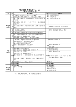 雪氷編集作業スケジュール