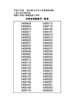 一般入試（中期日程）