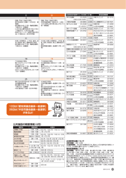 公共施設の開館情報（4月） 12日は「愛知県議会議員一般選挙