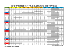 新宿中央公園フットサル施設2015年4月予約状況