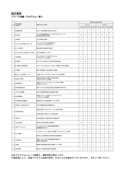 ワーク体験 プログラム一覧（PDF:187KB）