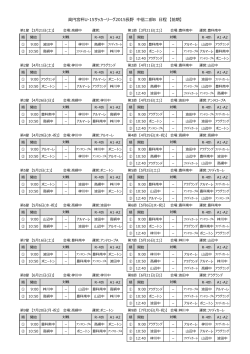 高円宮杯U-15サッカーリーグ2015長野 中信二部B 日程 【前期】