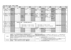 平成27年度（2015年度） 専攻科 時間割