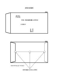 件名：(指名通知書上の件名） 封筒の記載例