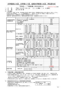 学位記・卒業証書交付