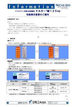 包装表示変更のご案内